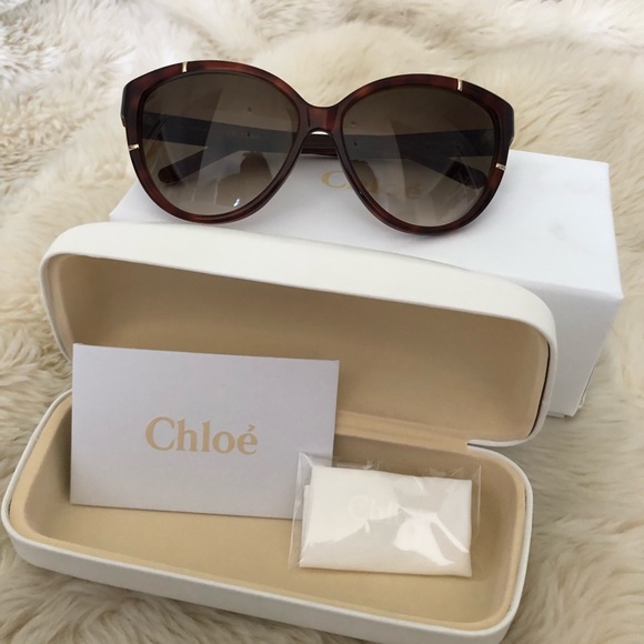 Chloe Accessories - Chloe Cat Eye Havana Brown Gradient Sunglasses